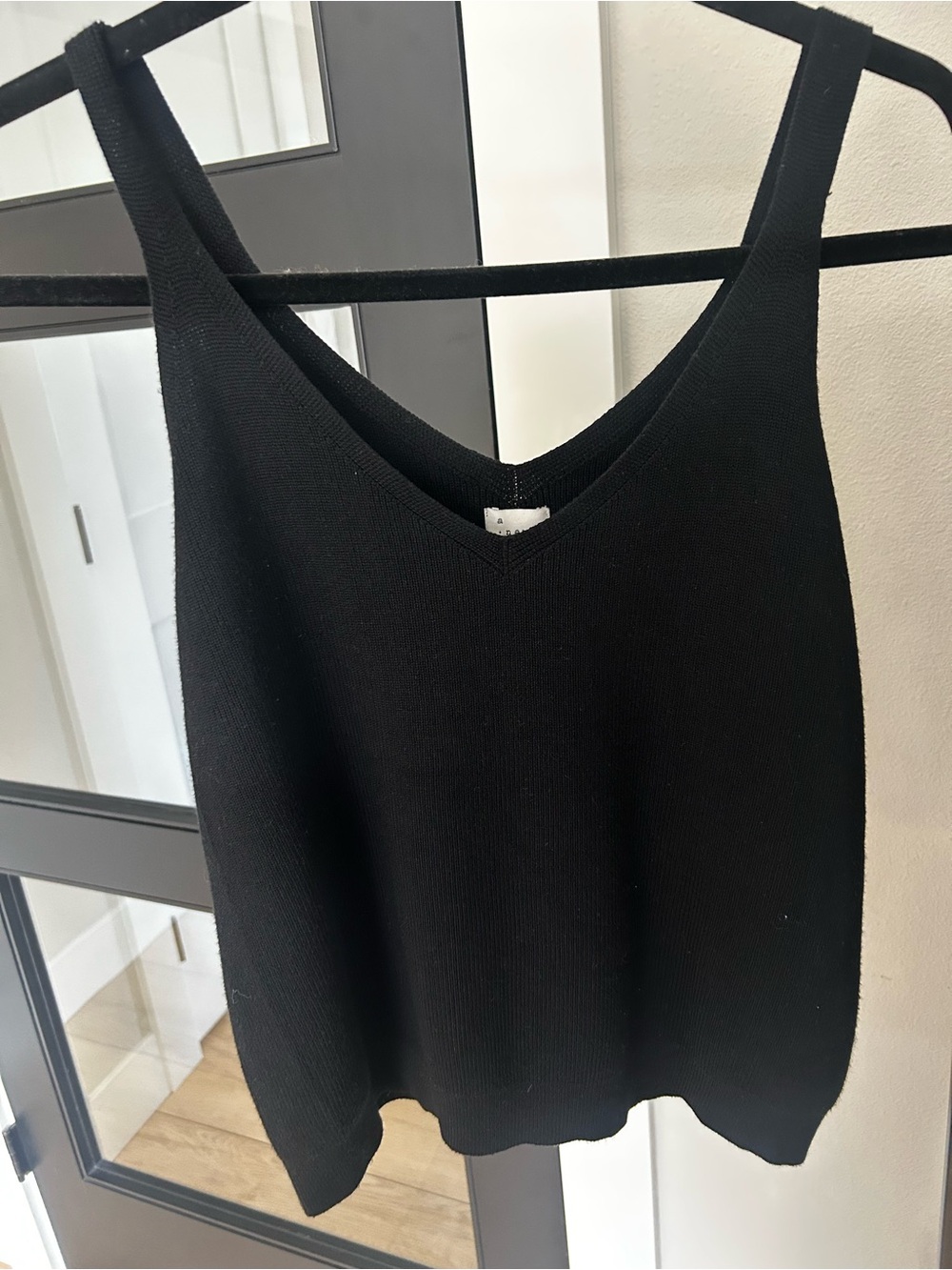 a new day Black V-Neck Knit Tank